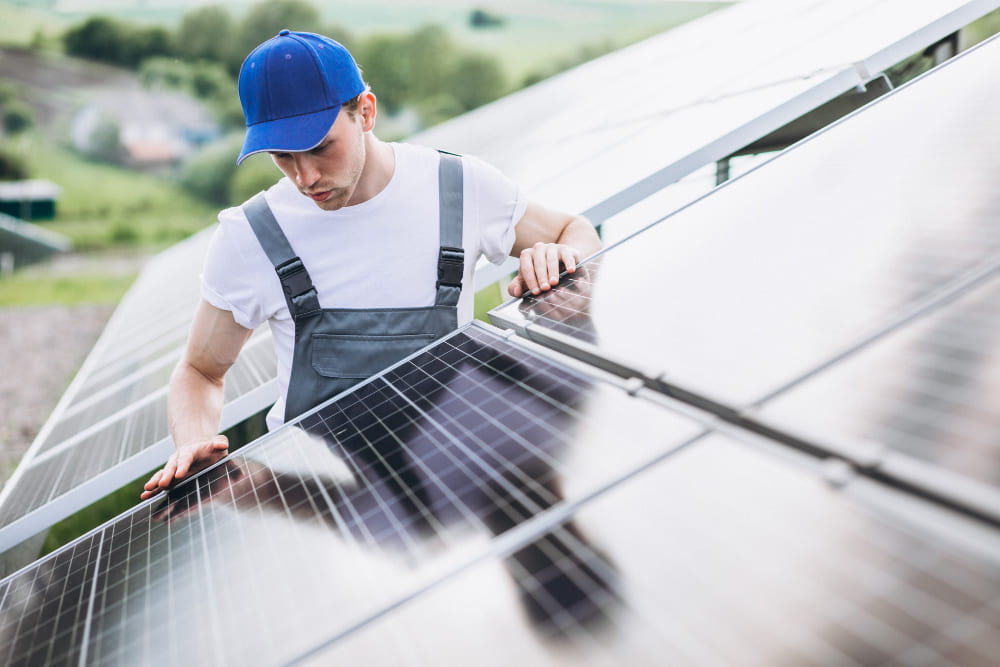 Instalacion de paneles solares por un profesional